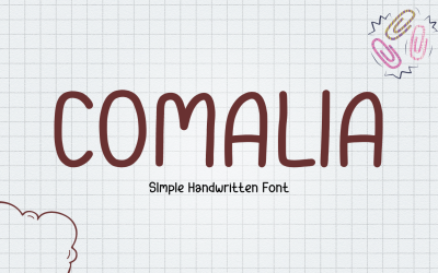 Comalia – Egyszerű kézírásos betűtípus