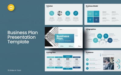 Diseño de plantilla de diapositivas de Google para plan de negocios
