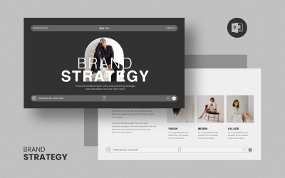 Diseño de presentación de PowerPoint de estrategia de marca