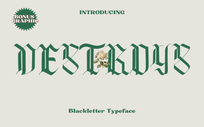Distrugge - blackletter - font
