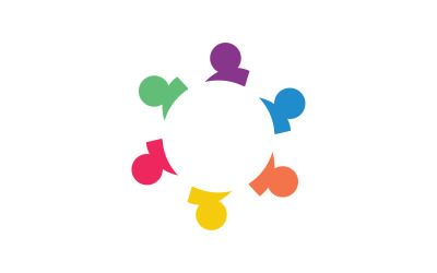 Community team grupp familjevård logotyp vektor v2