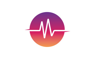Logotipo del reproductor de música del ecualizador de ondas de sonido v21