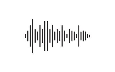Logotipo del reproductor de música del ecualizador de ondas de sonido v22