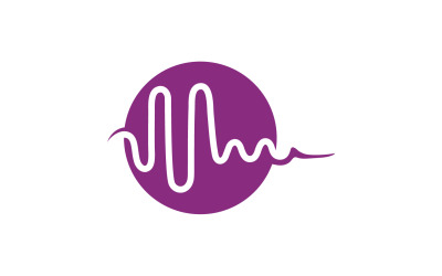 Logotipo del reproductor de música del ecualizador de ondas de sonido v28