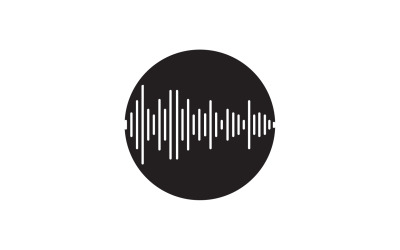 Logotipo del reproductor de música del ecualizador de ondas de sonido v33