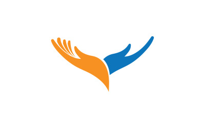 Mano ayuda esperanza logo vector v13