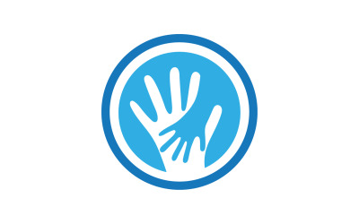 Mano ayuda esperanza logo vector v6