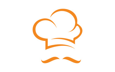 Şapka şef logosu restoran logosu