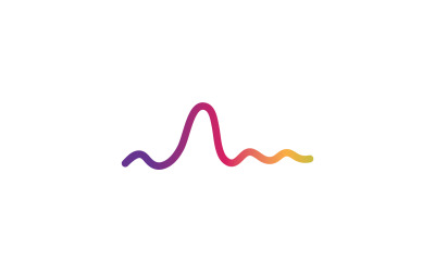 Sound wave equalizer music player logo v16