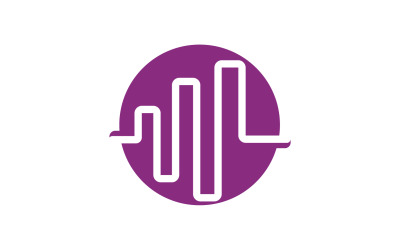 Sound wave equalizer music player logo v19