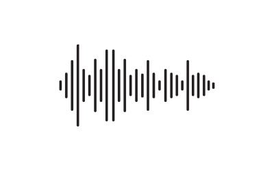 Sound wave equalizer music player logo v22