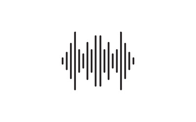 Sound wave equalizer music player logo v23