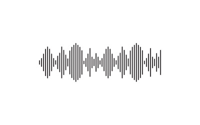 Sound wave equalizer music player logo v26