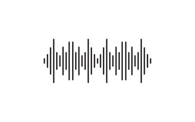 Sound wave equalizer music player logo v27