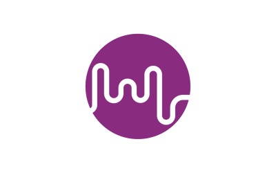 Sound wave equalizer music player logo v30