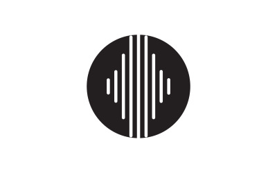 Sound wave equalizer music player logo v32