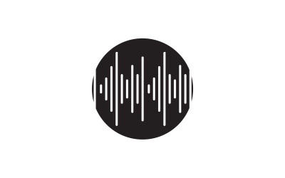 Sound wave equalizer music player logo v34