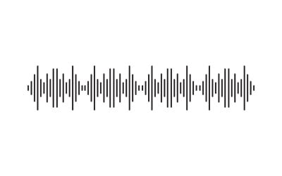 Sound wave equalizer music player logo v35