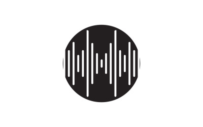 Sound wave equalizer music player logo v37