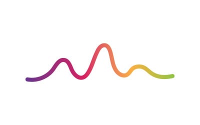 Sound wave equalizer music player logo v41
