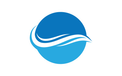 Logotipo de onda de agua plantilla de logotipo de playa v11