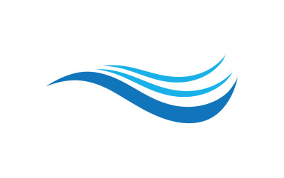 Logotipo de onda de agua plantilla de logotipo de playa v2
