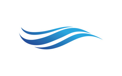 Logotipo de onda de agua plantilla de logotipo de playa v6
