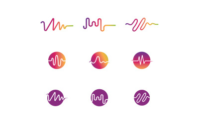 Logotipo del reproductor de música del ecualizador de ondas de sonido v45