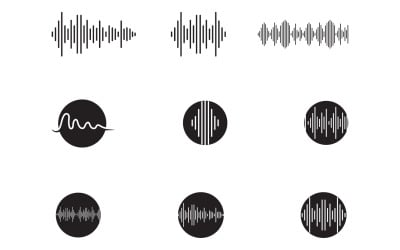 Logotipo del reproductor de música del ecualizador de ondas de sonido v47