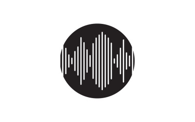 Sound wave equalizer music player logo v46