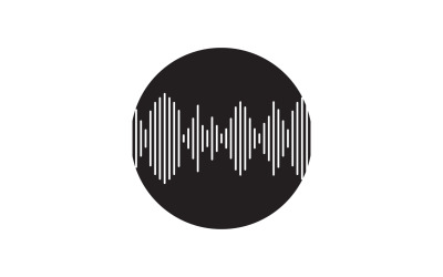 Sound wave equalizer music player logo v50