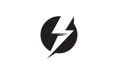 Thunderbolt flash relámpago más rápido logo v60