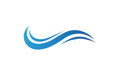 Wasserwellen-Logo-Strand-Logo-Vorlage v3