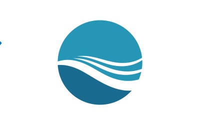 Water wave logo beach logo template v7