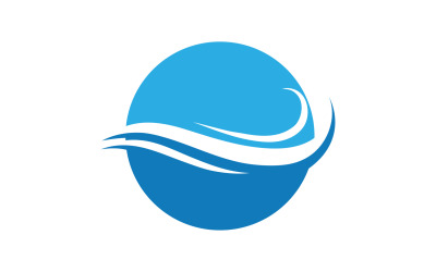 Water wave logotyp strand logotyp mall v10