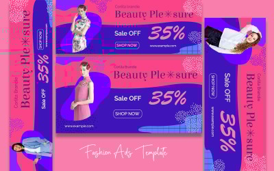 Benner marknadsföringsmall för annonser i sociala medier