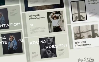 Krona – Google Slides-Vorlage für Mode und Portfolio