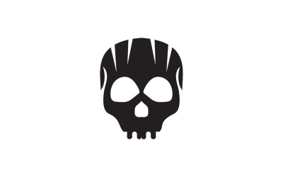 Schädelkopf-Logo-Vorlagenvektor v19