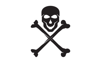 Skull head logo template vector v13