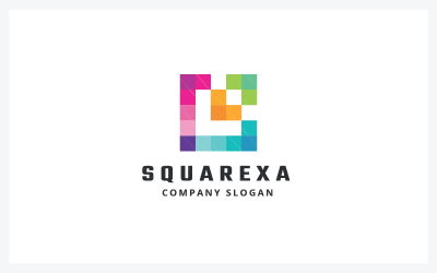 Eckquadrat-Logo-Vorlage