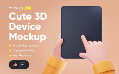 Mockupy - Mockup 3D de dispositivo fofo