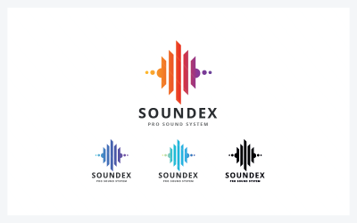 Modèle de logo de système audio