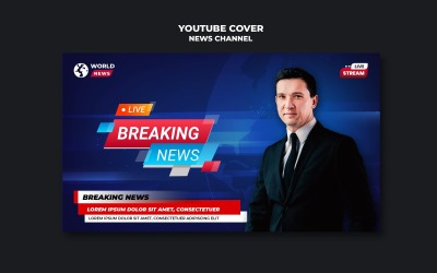 Modelo de Capa de Mídia Social de Canal de Notícias