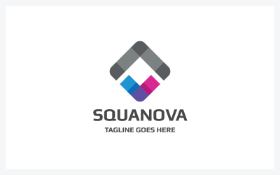 Шаблон векторного логотипа Squanova Tech
