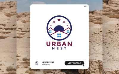 Urban Nest 标志模板 – 现代简约的房地产标志