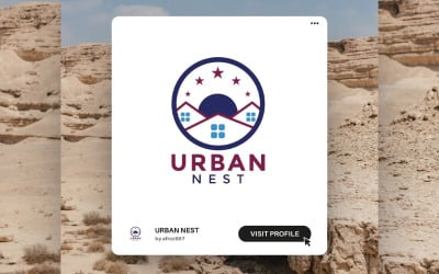 Urban Nest Logo Template – Modern &amp;amp; Minimalist Real Estate Logo