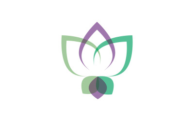 Flor flor de loto belleza logo v4