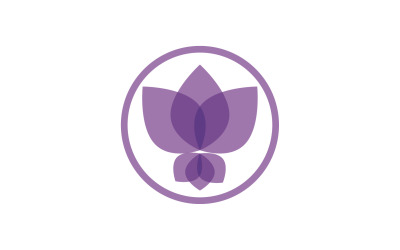 Logo piękna kwiat lotosu v2