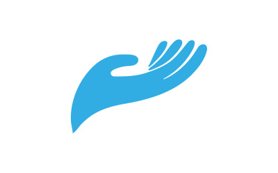 Logotipo de cuidado de ayuda para el cuidado de las manos v2