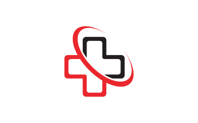 Medizinischer Cross-Krankenhaus-Logo-Vektor v1